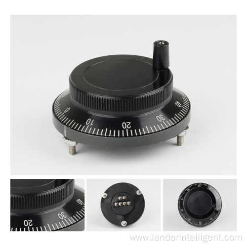 CNC Handwheel Rotary Encoder 60mm Black Metal